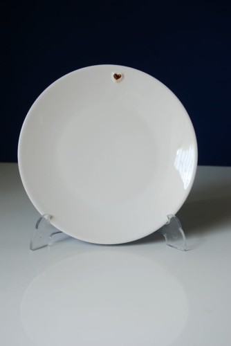 Talerz Deserowy In Love Ecru